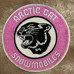 Artic Cat Snowmobile Lavender Colored Patch. Excellent Condition. 6 Inches.